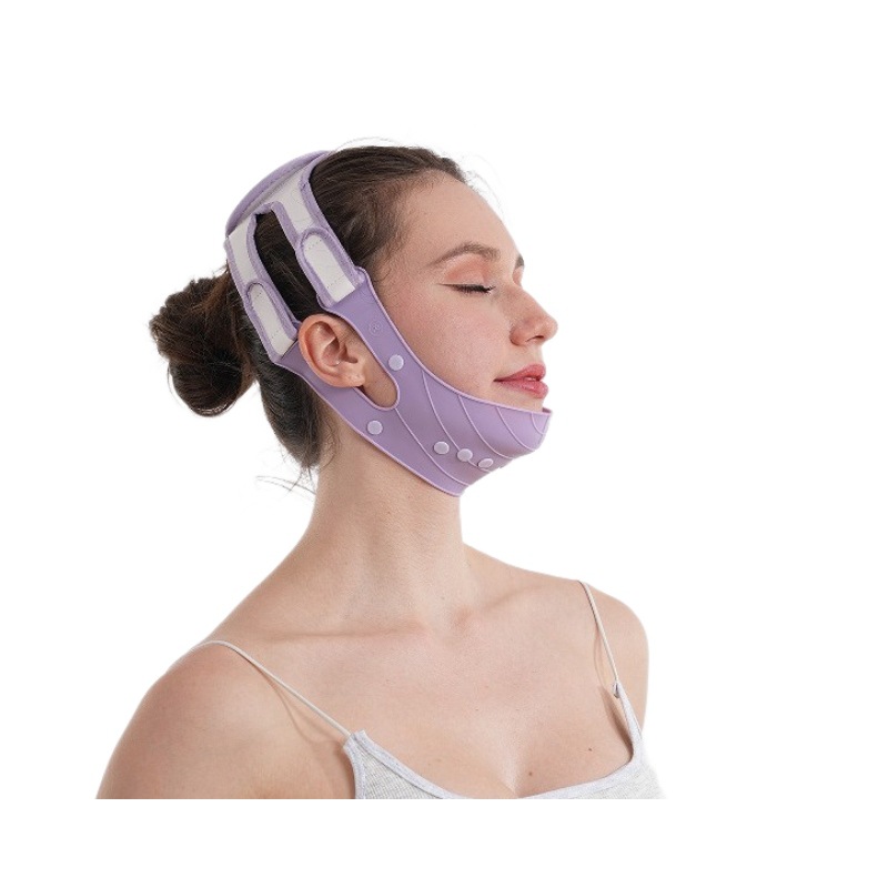 Upgraded Detachable Anti-Slip Silicone Mask, Freely Adjustable V-Face Strap, Double Chin Lifting Massage Bandage