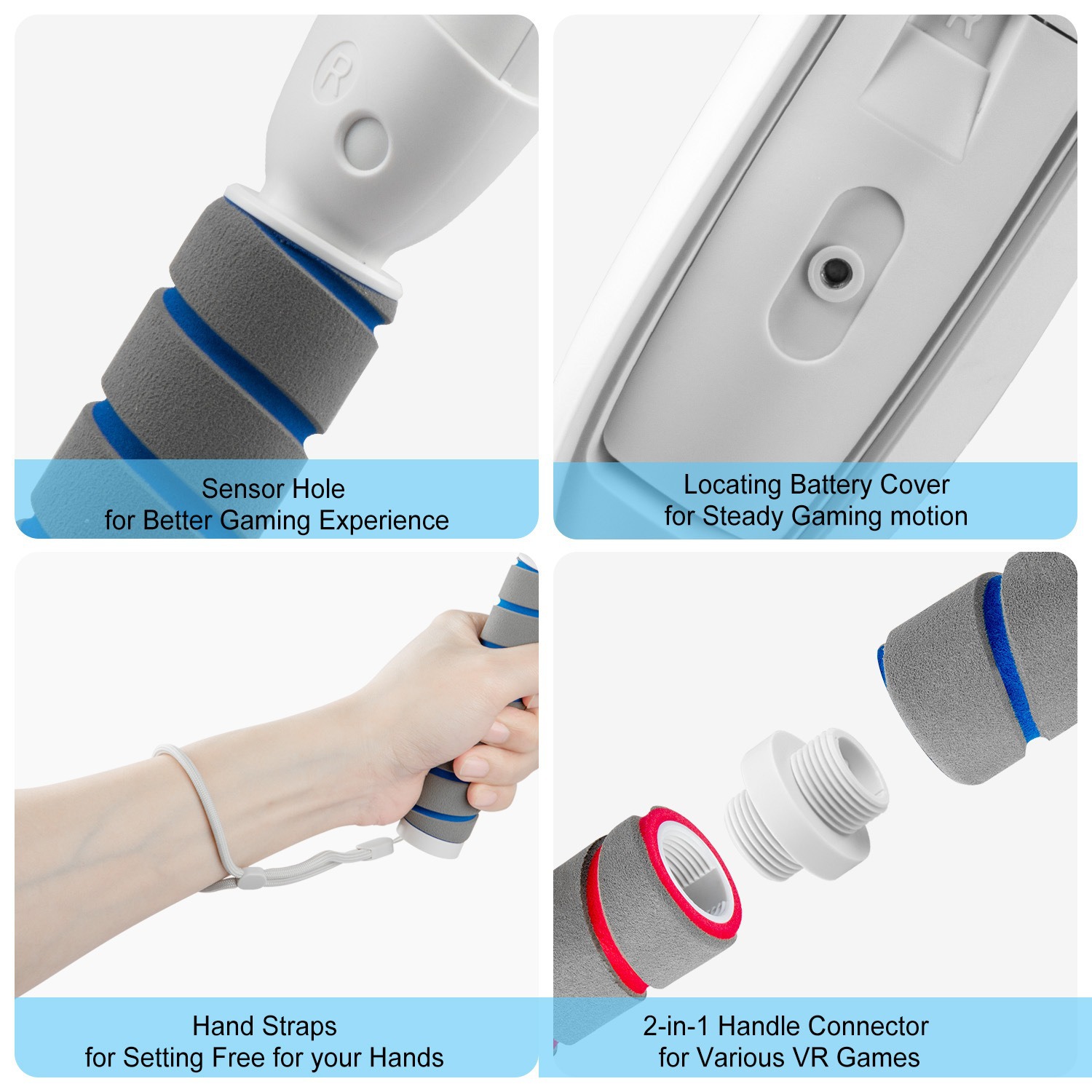 Meta Quest2/3/3S Extended Handle Game Controller Expansion Accessories Golf Rhythm Lightsaber Anti-Slip