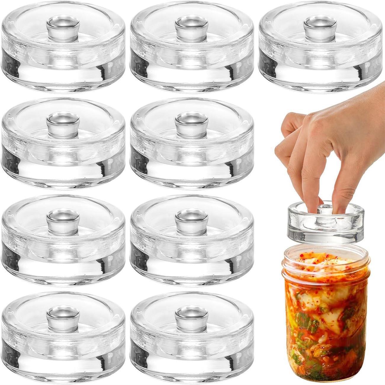 Glass Weight Jar for Pickles, Pickled Vegetables, Sauerkraut, Canned Vegetables, 200g Fermentation Jar, Amazon Glass Jar, Storage Jar