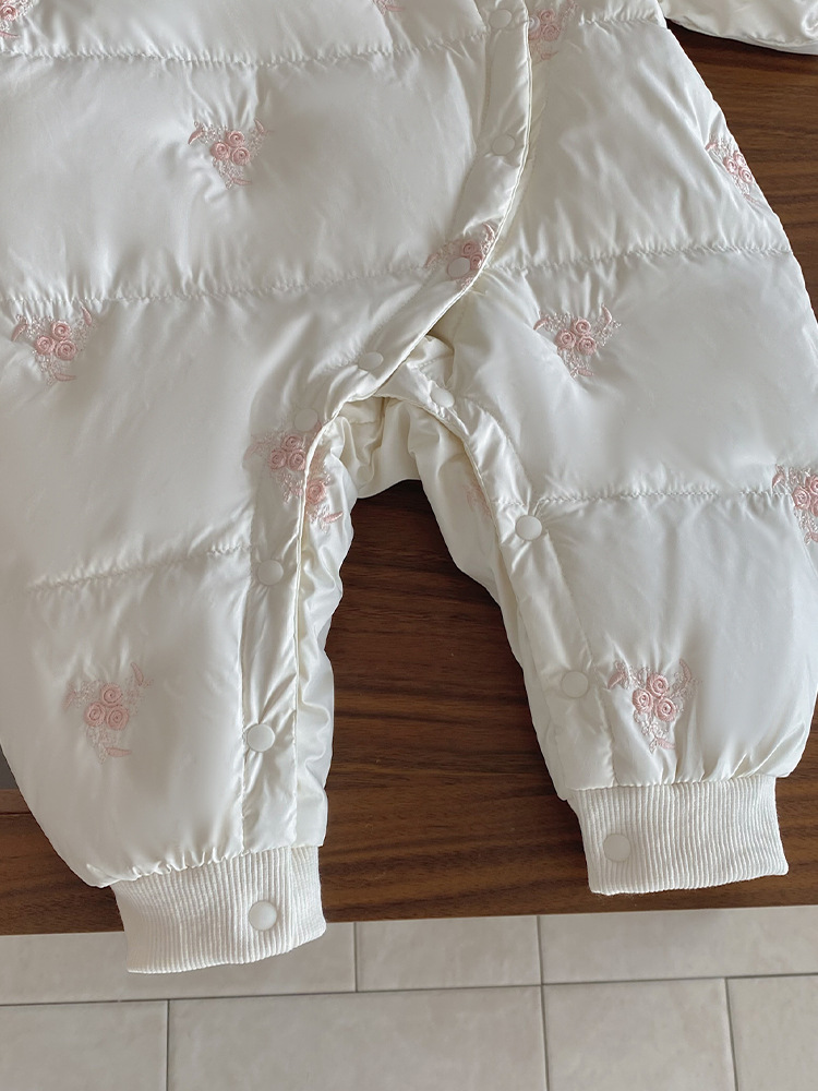 Baby down Jacket Jumpsuit for Baby Girl Princess 90 White Duck down Light down Jacket Outdoor Clothing Winter Clothing Hugger