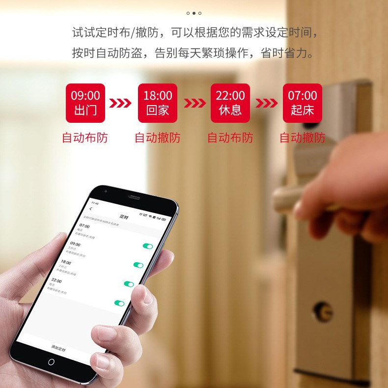 Cigna Aw301 Solar-Powered Sound and Light Wifi Anti-Theft Alarm Door Magnetic Sensor for Home and Industrial Use