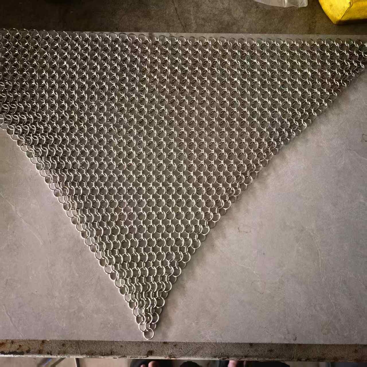 Decorative Stainless Steel Mesh Curtain, Metal Woven Decorative Mesh, Indoor Partition Curtain, Metal Curtain Mesh, Metal Spiral Mesh Curtain