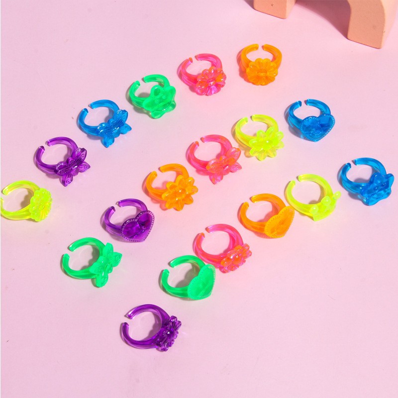 Play House Transparent Ring Jewelry Cartoon Funny Egg Cross-Border Gift Small Toy Capsule Party Toy