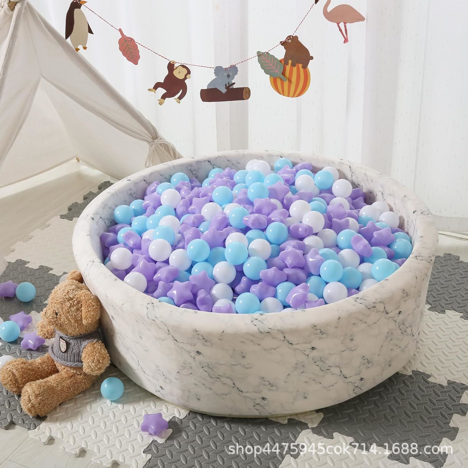 Five-Pointed Star Ocean Ball Baby Can Chew Kidsren's Indoor Kindergarten Toy Ball Macaron Color Baby Wave Ball