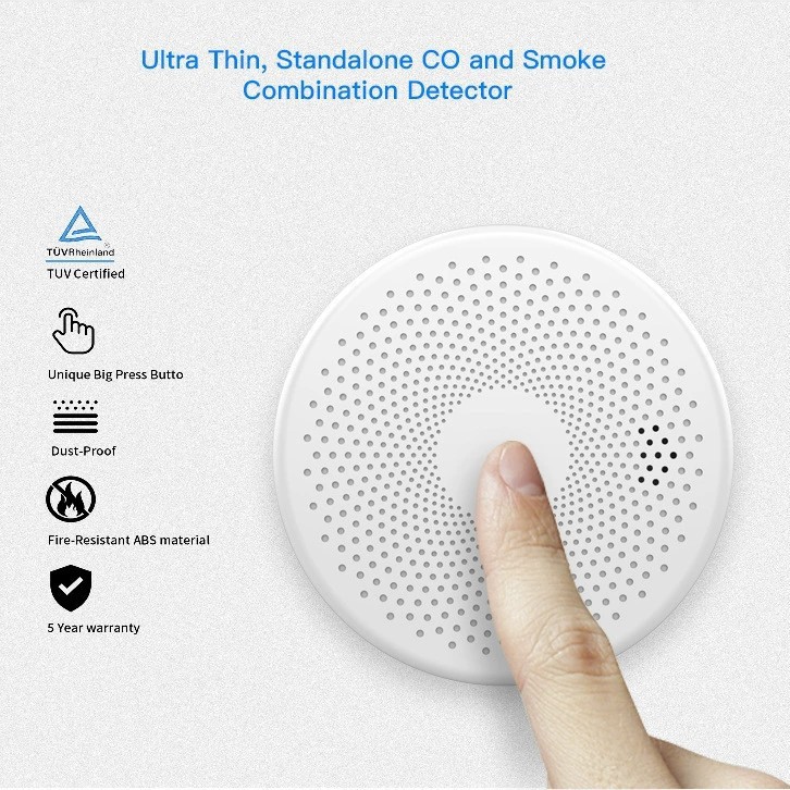 Manufacturers supply independent smoke carbon monoxide compound alarm smoke detector in one alarm