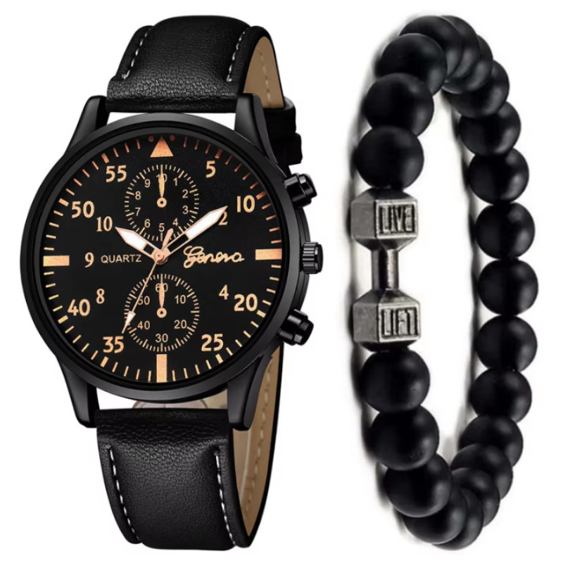 Aliexpress Geneva Geneva New Men's Watch Men's Watch Foreign Trade Hot Sale Cheap Watch Manufacturer Ready Stock