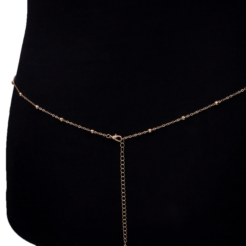European and American Cross-Border Foreign Trade Jewelry Wholesale Simple and Versatile Bikini Bra Body Chain Copper Bead Chain Light Chain