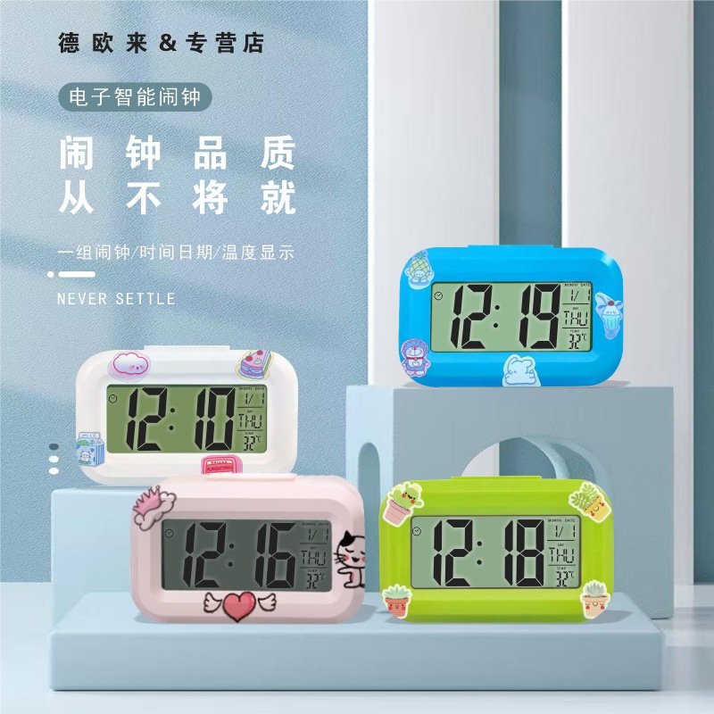 умные мини LCD будильник светящийся милый будильник для студентов [2108]