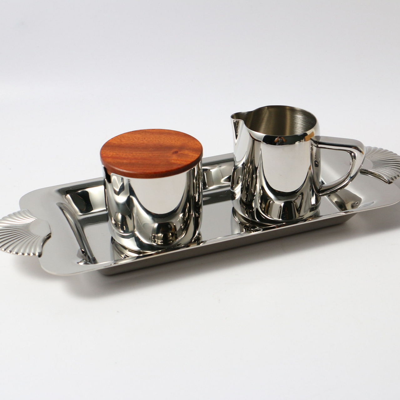 Сахарница из нержавеющей стали 304 с крышкой из массива дерева, для приправ, кофе, гостиничного экспорта