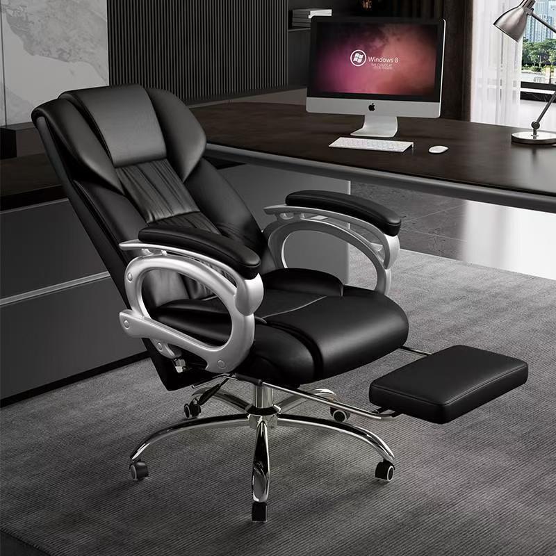Boss Chair, Executive Chair, Manager Chair, Genuine Leather, Simple and Comfortable, Sedentary Swivel Chair, Office Chair, Lift, Reclining Computer Chair