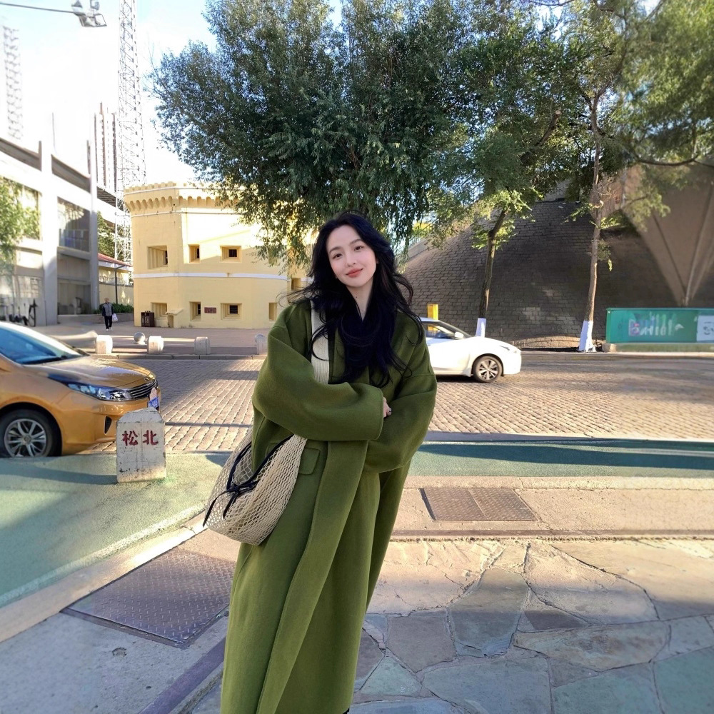 [Зимнее покрытие] Гонконгский стиль ретро 2025 осень и зима 100% шерсть шерстяное пальто двусторонний шерстяной жакет