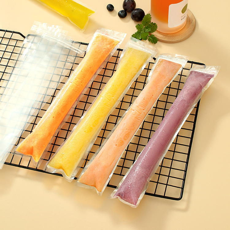 Disposable Stick Popsicle DIY Homemade Crushed Ice Stick Ice Stick Mould Food Grade Ice Cream Popsicle Self-sealing Bag