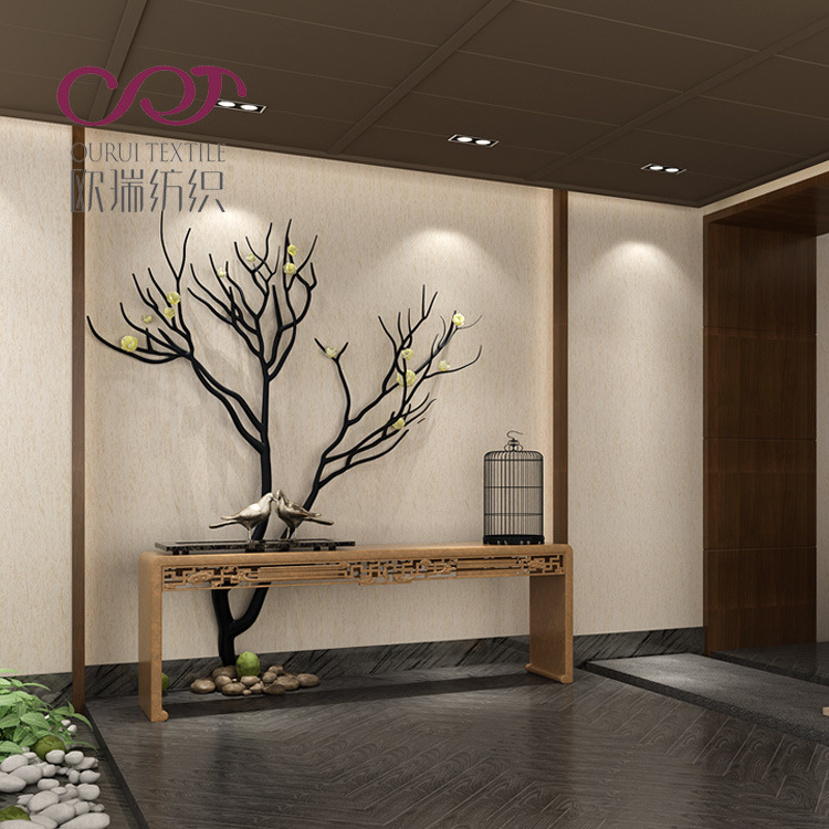 Japanese Linen Woven Seamless Wall Covering Whole House Chinoiserie High-End 2025 New Living Room Background Bedroom High-End Wall Covering