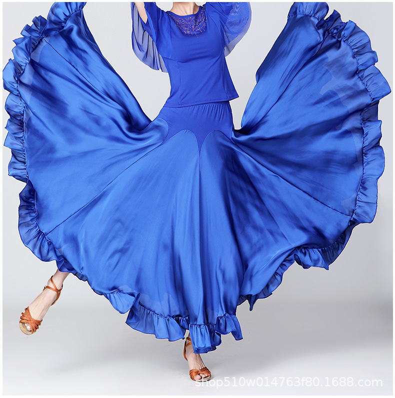 Юбка для современного танца GB, платье для практики бальных танцев, платье для выступлений, платье для вальса, большое платье для свинга