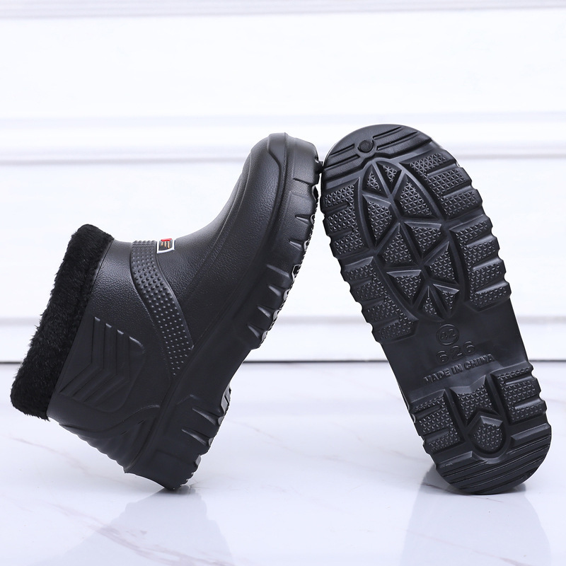 Winter Waterproof Cotton Shoes for Men and Women, Warm and Lightweight Eva Snow Boots, Cold Storage Car Wash Kitchen Outdoor Work Cotton Shoes