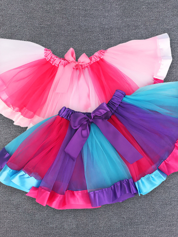 Suitable for Kindergarten Children's Stage Performance Skirts, Children's Clothing, Girls' Performance Dance Half-Length Mesh Skirts, Tutu Skirts