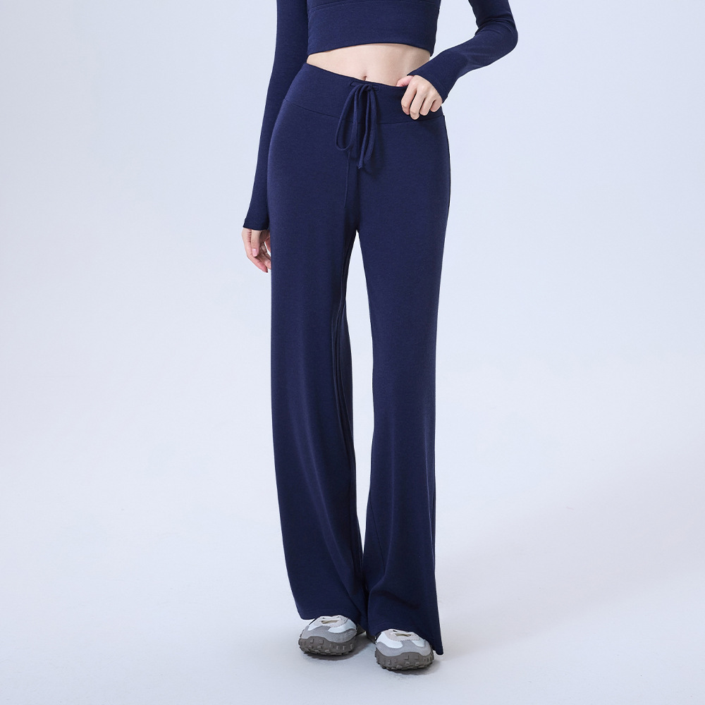 Nude Thermal Storage Wide-Leg Sports Pants, Loose Slimming Drape Sports Pants, Outdoor Running Yoga Pants, Straight Pants