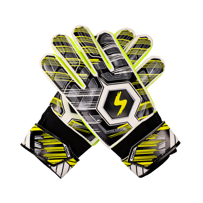 Goalkeeper Gloves Children's Anti-Collision and Anti-Slip Goalkeeper Gloves Breathable Latex Gloves with Finger Guards Manufacturer Ready Stock