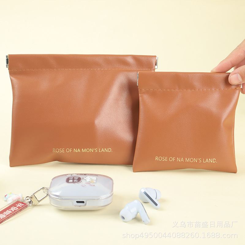 сумка для хранения шрапнели с автоматическим закрытием, сумка для хранения проводных наушников, PU монетница, мини портативная косметичка для губной помады