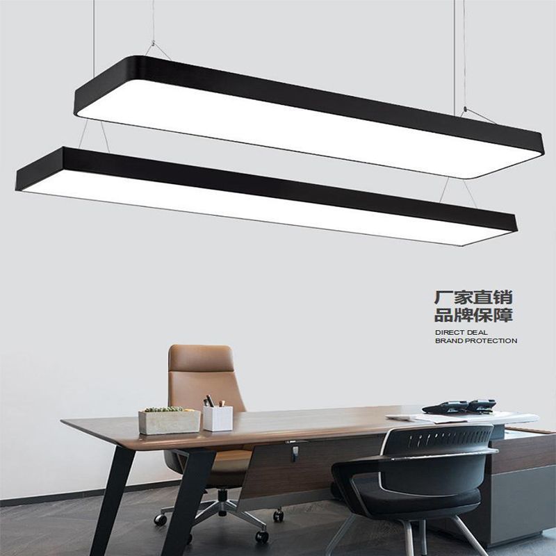 Fangtong Lamp Led Office Lamp Strip Lamp Office Supermarket Store Commercial Iron Hanging Wire Light Strip Chandelier Customization