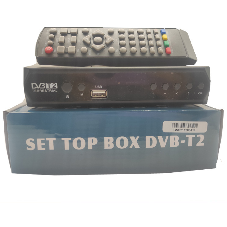 Cross-Border Spot Dvb-T2 Indonesian Wifi Digital Tv Ground Wave T2 Set-Top Box Russia Africa Central Asia