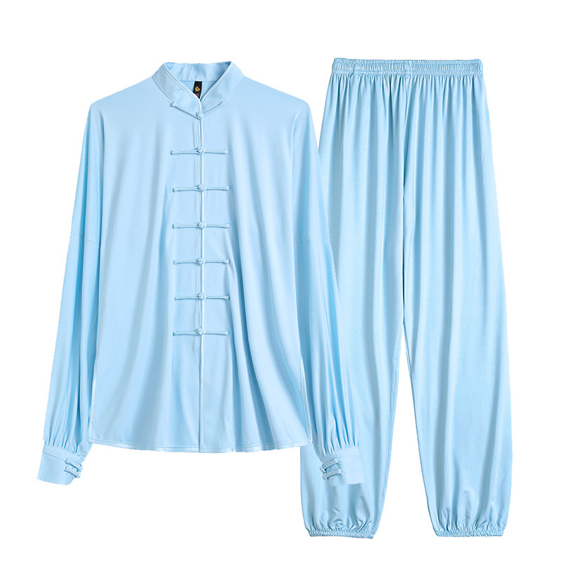 Group Purchase Selection Milk Silk Tai Chi Suit Women's New Tai Chi Suit Men's Clothing Eight-Section Brocade Kung Fu Practice Suit Tang Suit