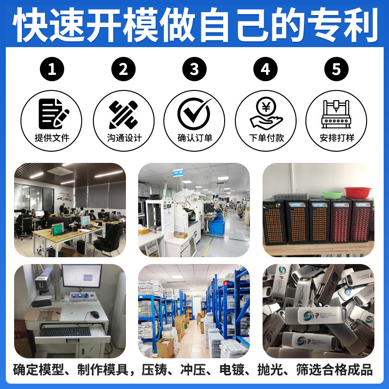 Rotating U disk logo custom usb128g large capacity 1t/2t clip U disk 64g foreign trade mobile phone USB wholesale