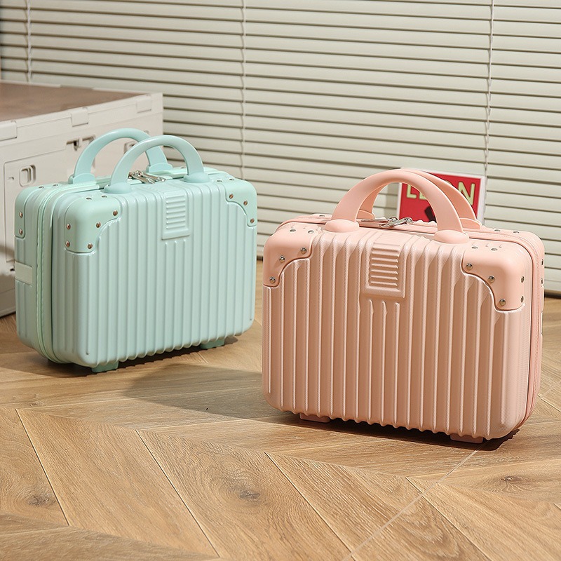 Retro Luggage Case Mini Cosmetic Case 14 Inch Small Case Accompanying Gift 16 Inch Suitcase Storage Password Locomer