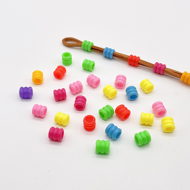 Аксессуары для ювелирных изделий, акриловые бусины с большим отверстием для детей