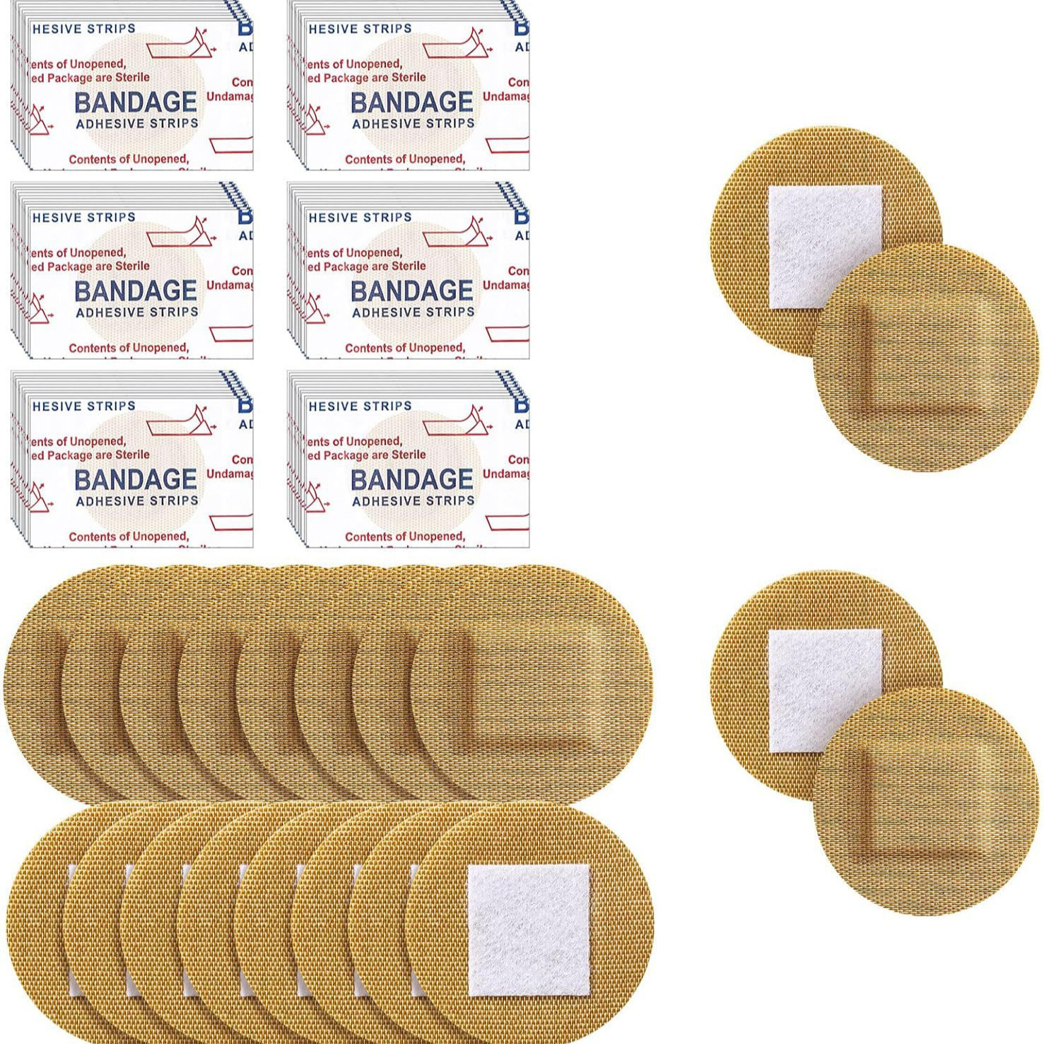 Elastic Cloth Band-Aid 25mm Round Skin Color Breathable Acupoint Patch with Good Stickiness and Skin-Friendly Spots Emergency Kit Band-Aid