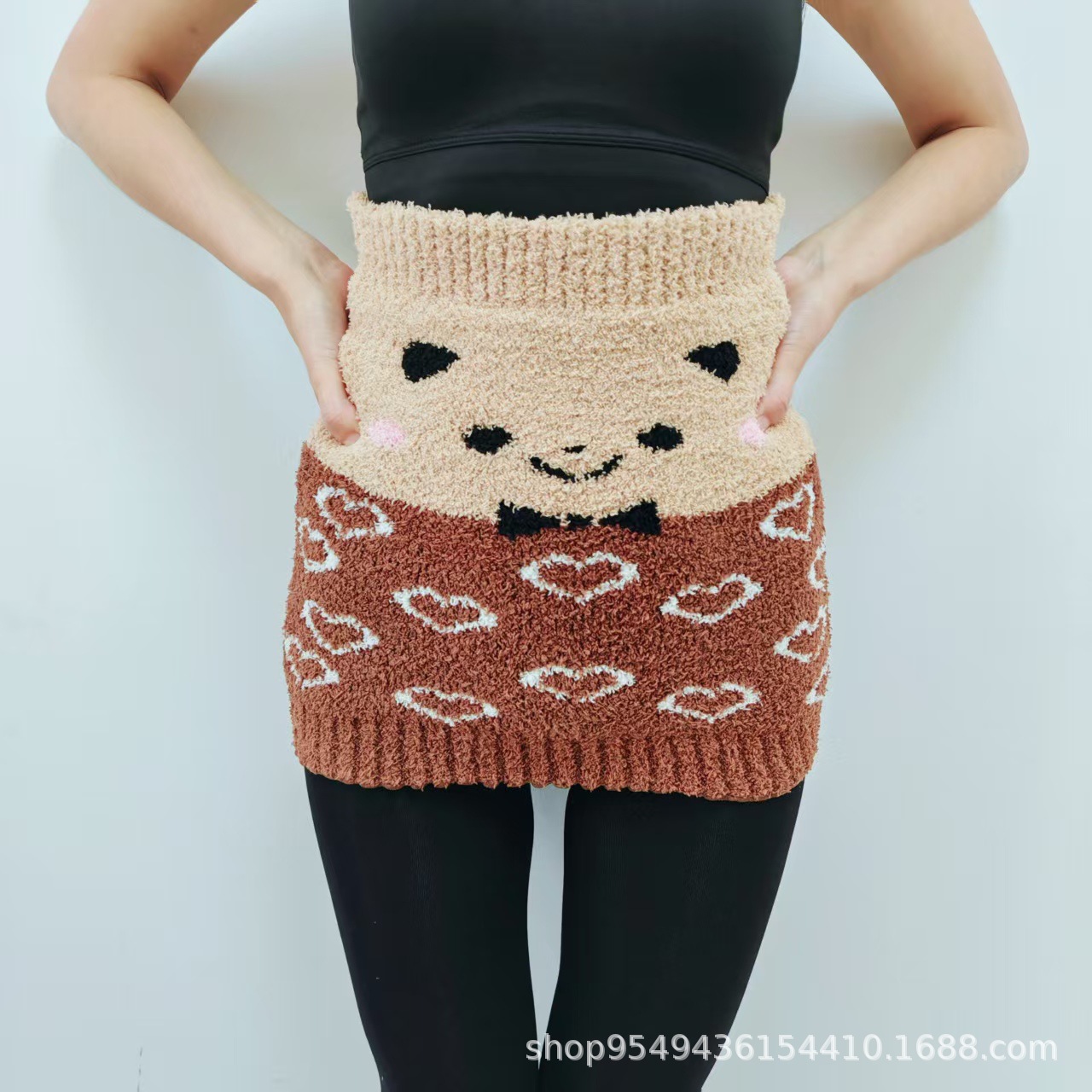 New Autumn and Winter Extended Thickened Large Size Waist Support Belt for Pregnant Women, Belly Protection for Overweight People, Postpartum Warmth Sleeping Belly Wrap