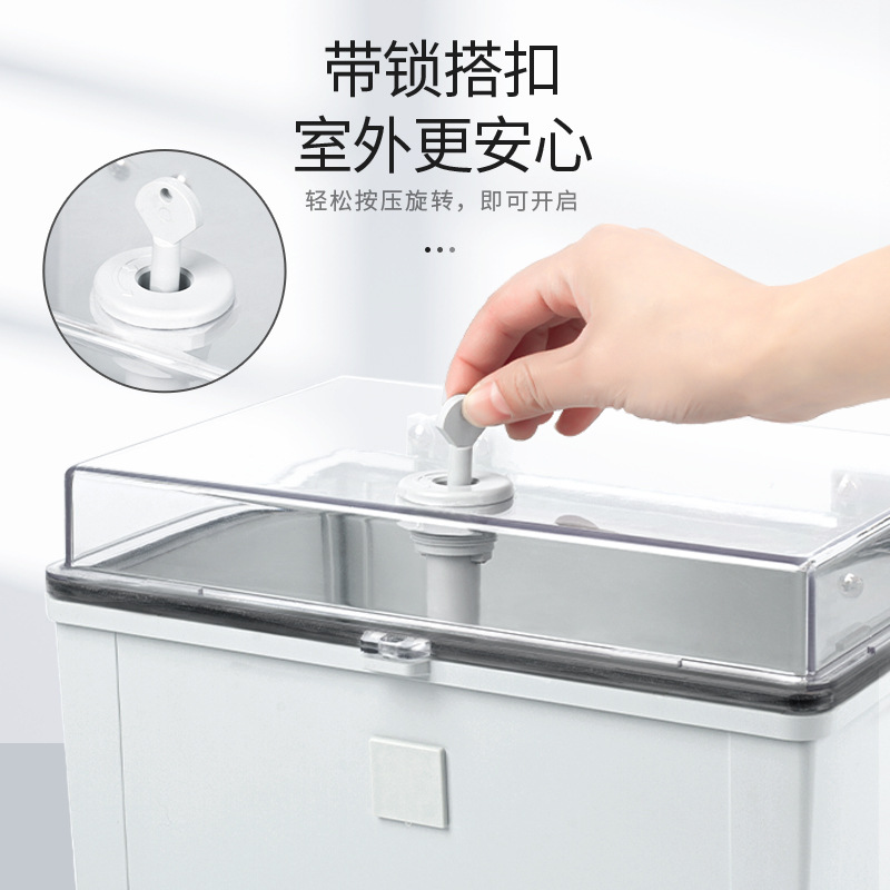 Mg Outdoor Waterproof Junction Box with Flip Cover, Plastic Distribution Box, Transparent Base Box, Outdoor Rainproof with Base Plate