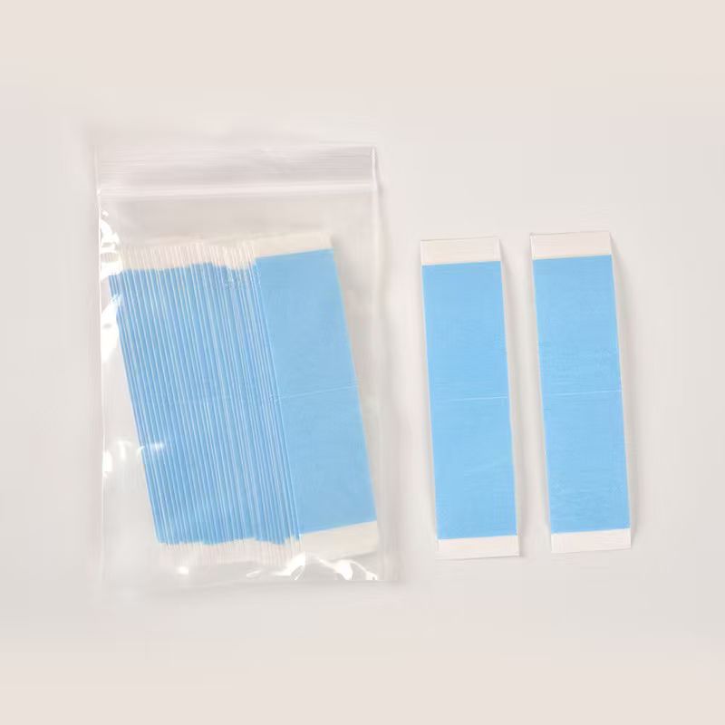 Blue Wig Film Ultra-Thin Biological Scalp Special Double-Sided Tape Waterproof and Sweat-Proof Wig Patch Fixing Patch Adhesive