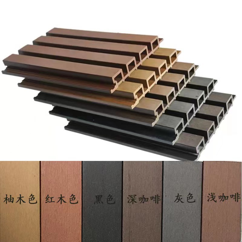 Outdoor Bedroom Plastic Wood Wall Panels for Villa Courtyard Corridor Wall Protection Ceiling Waterproof Sunproof Non-Slip Eco-Friendly Decorative Panels