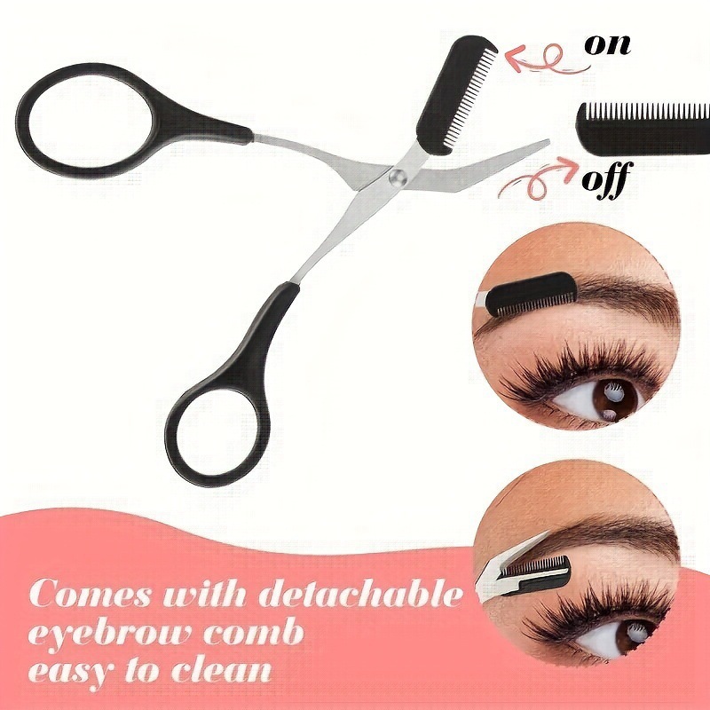2026 New Cross-Border Dropshipping 3-Piece Eyebrow Trimming Scissors Shaver Set Eyebrow Trimming Scissors