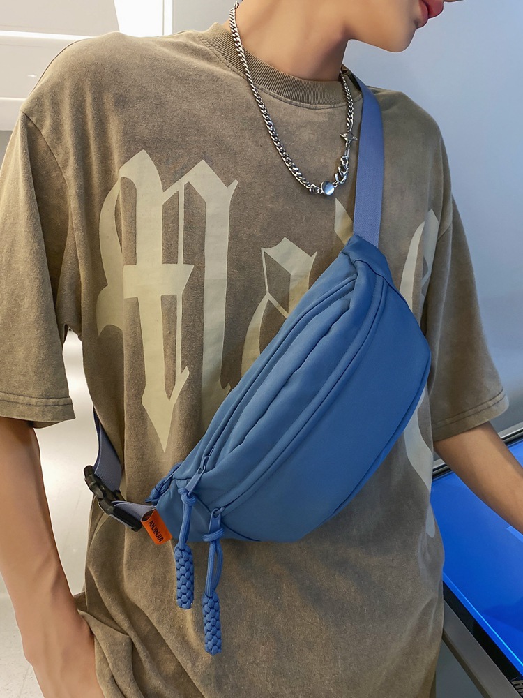 Japanese Style Chest Bag for Women 2023 Summer New Casual Simple Crossbody Bag Sports Couple Small Bag Versatile Hong Kong Style Waist Bag for Men