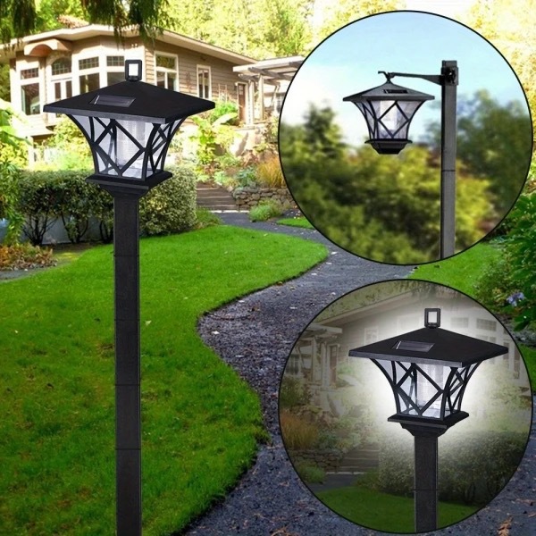 Outdoor Waterproof 1.5m/1.7m Solar Light 2-in-1 High-Power Solar Garden Light Solar Lawn Light