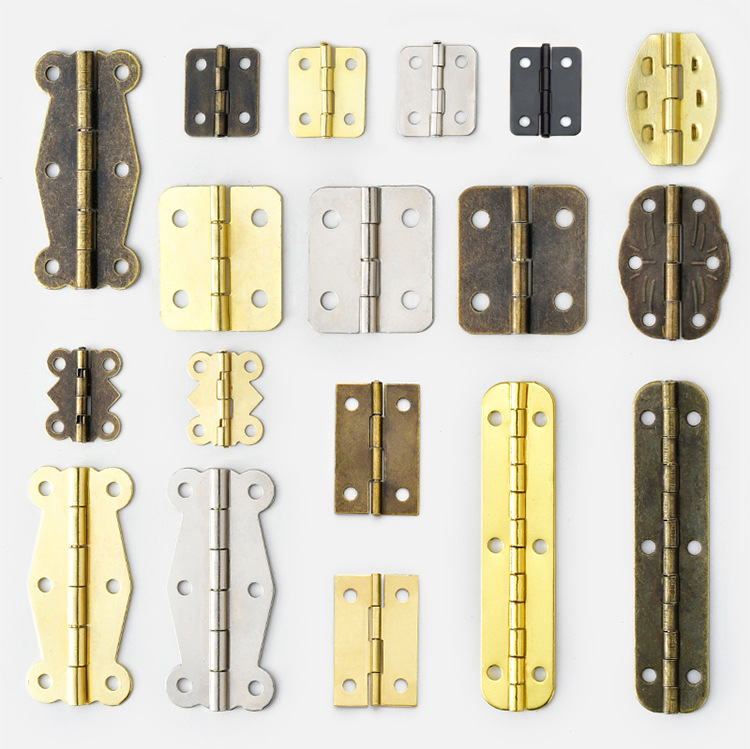 Miniature mini hinge flat open gift box wooden box hinge folding butterfly hinge handmade metal hinge wholesale