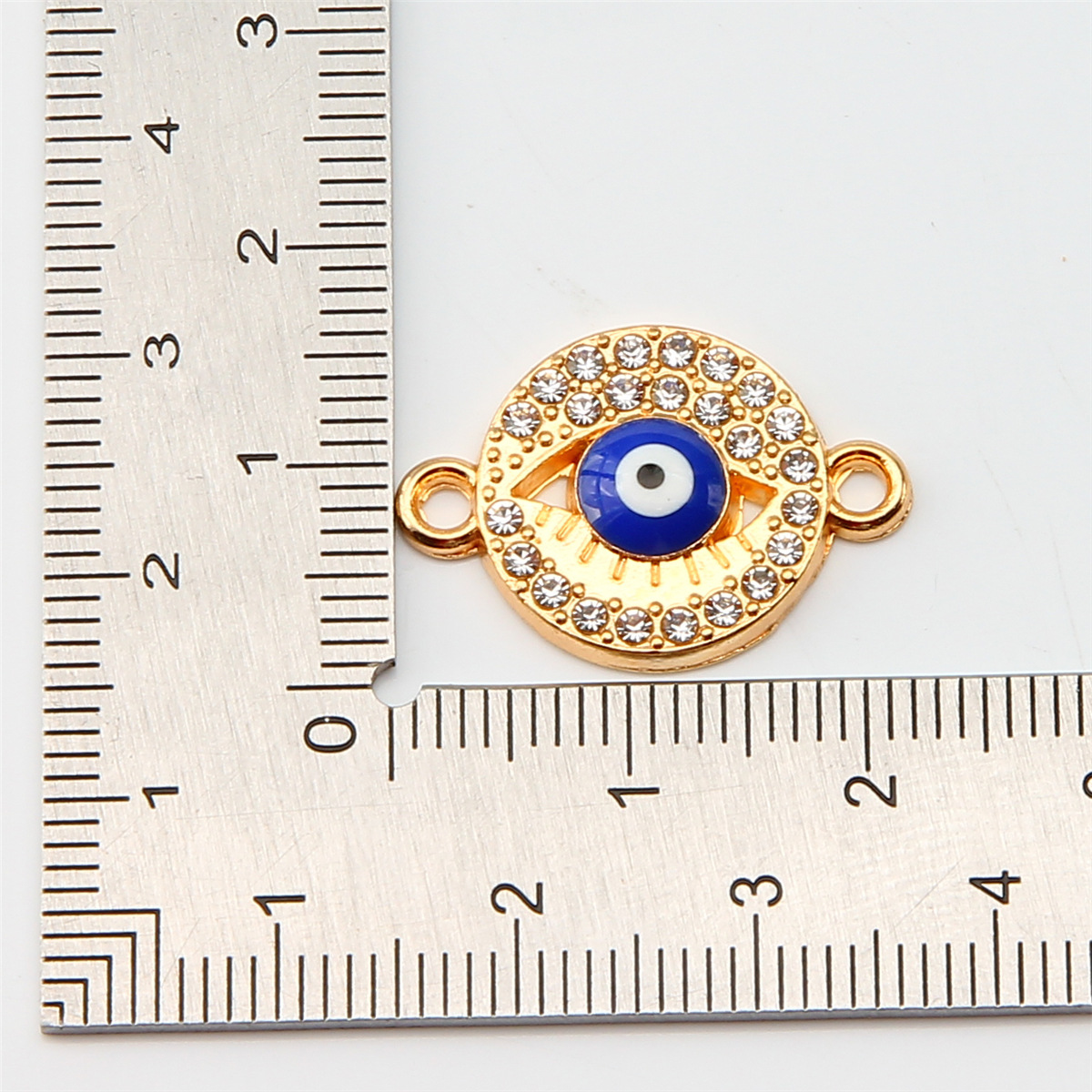 Double Hanging Devil's Eye Eye Connector Single Hanging Resin Evil Eye Diy Bracelet Necklace Accessories Pendant Jewelry