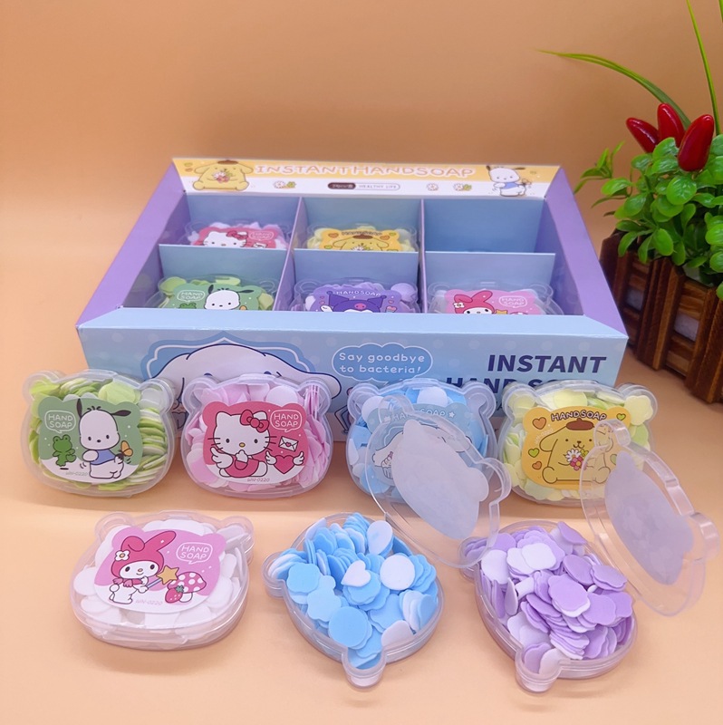 Милые таблетки мыла в форме медведя, портативные одноразовые мыла для детей