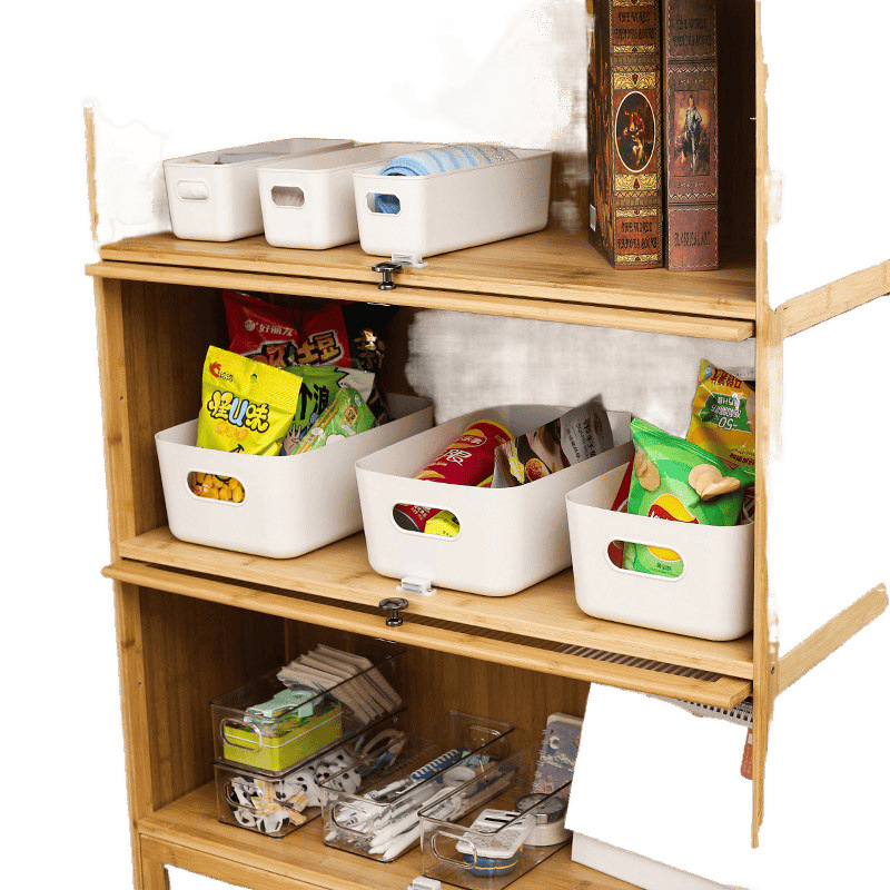 Eyelash Separator Storage Box Mobile Phone Case Rectangular Sock Storage Drawer-Type Desktop Long Strip Storage Basket Narrow and Long