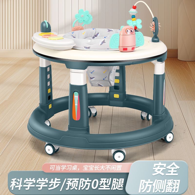 Baby walker for boys and girls multi-functional anti-rollover 7-18 months for boys and girls can sit and push children's stroller