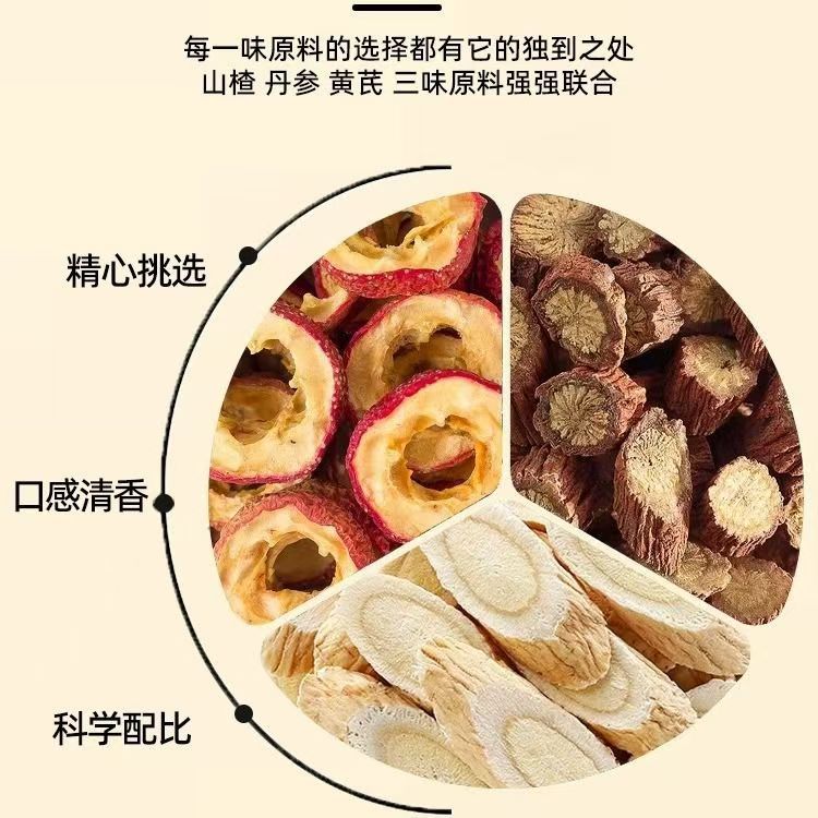 Astragalus, Salvia, and Hawthorn Combination Three-In-One Formula Independent Small Packaging Essential Health Products for the Elderly Wholesale