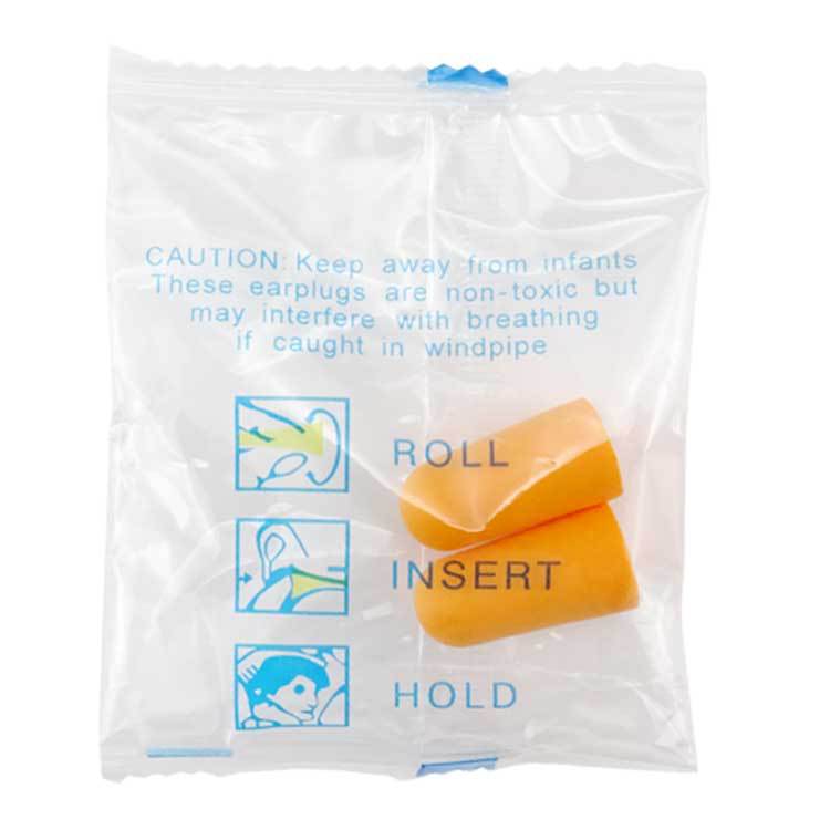 Bagged labor protection CE certification bullet type solid color anti-noise noise reduction PU sponge soundproof aviation sleep earplug