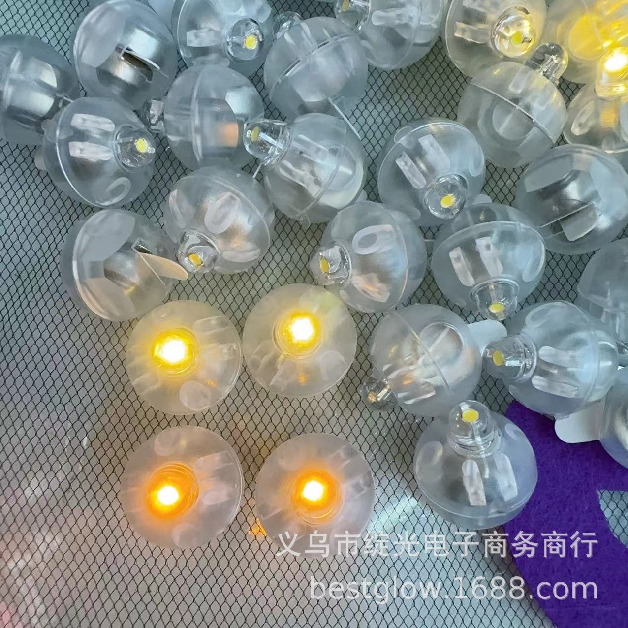 LED mini luminous Palace Lamp hairpin lamp balloon lamp accessories lamp core insert 1.4 small ball lamp core with electronic lamp