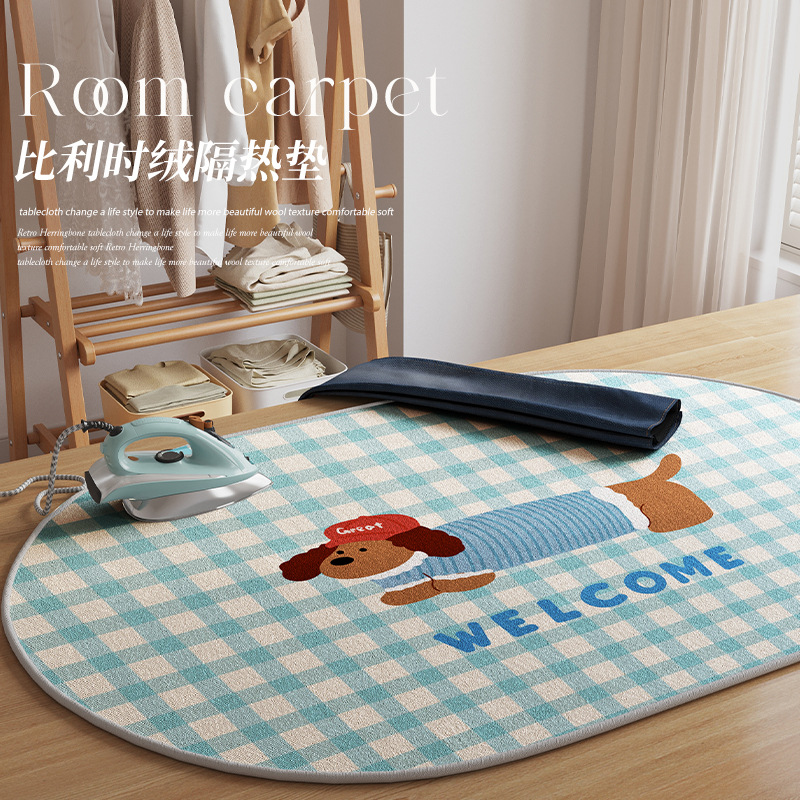 Гладильная доска для дома, складная маленькая гладильная доска для одежды, специальный овальный коврик, висячая гладильная доска