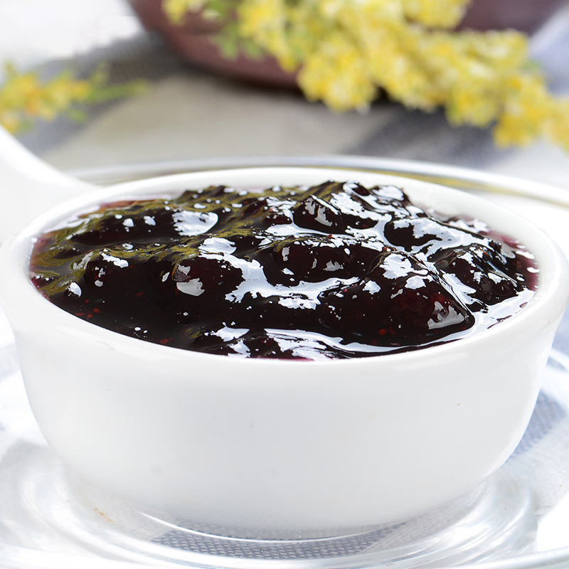 Chubby Blueberry Jam 170g Blueberry Jam Bread Sauce Sandwich Fruit Stuffing Ice Cream Yogurt Toast Sauce