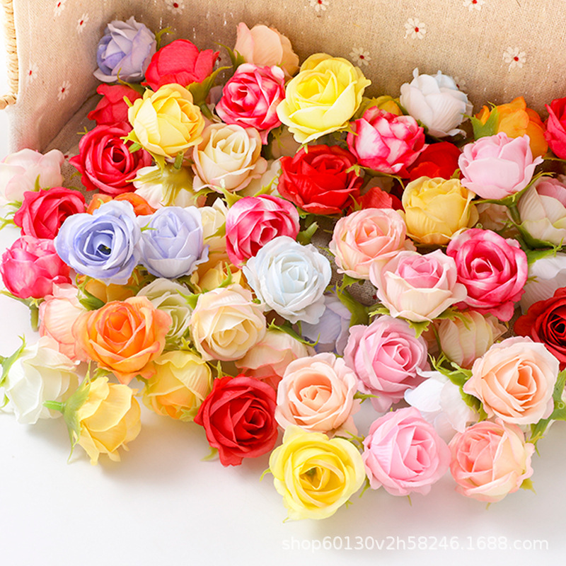 Искусственные цветы для свадебного оформления, материалы для DIY, маленькие розовые цветы, бутоны