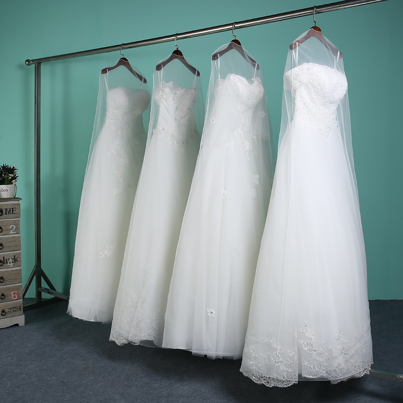 Оптовая продажа чехла для свадебного платья сетчатый чехол для платья прозрачный удлиненный мягкий сетчатый чехол для свадебного платья чехол для платья подружки невесты