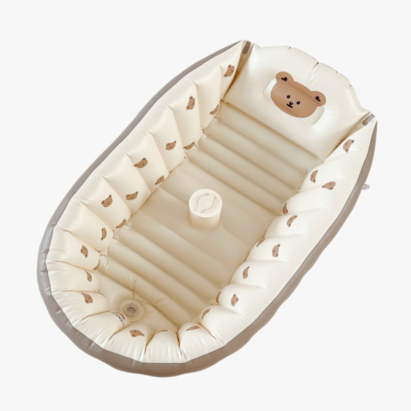 Ins Hanfeng New Portable Foldable Children's Inflatable Indoor Swimming Pool Baby Bathtub Baby Tub Bath Pool